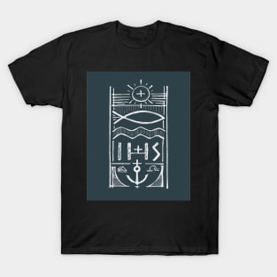 Jesus Christ symbols badge T-Shirt